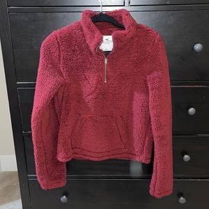 Sherpa quarter zip sweatshirt